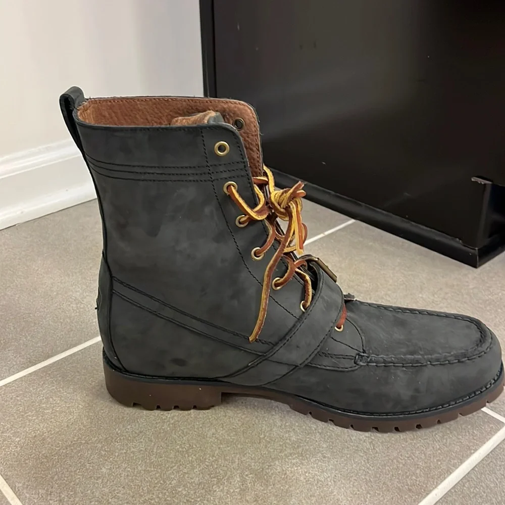 Polo Ralph Lauren Ranger County Boots Strap Grey nubuck Men’s Size 12